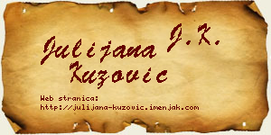 Julijana Kuzović vizit kartica